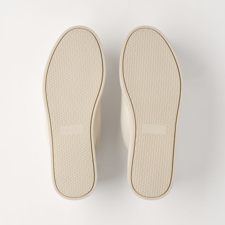 MALLET Sona Men's White Soft Leather Trainers
