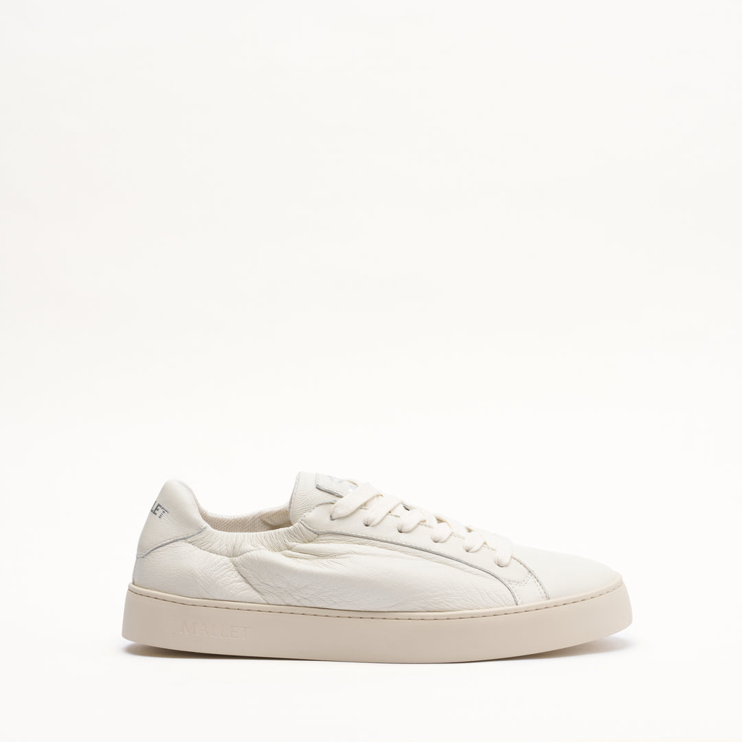 MALLET Sona Men's White Soft Leather Trainers