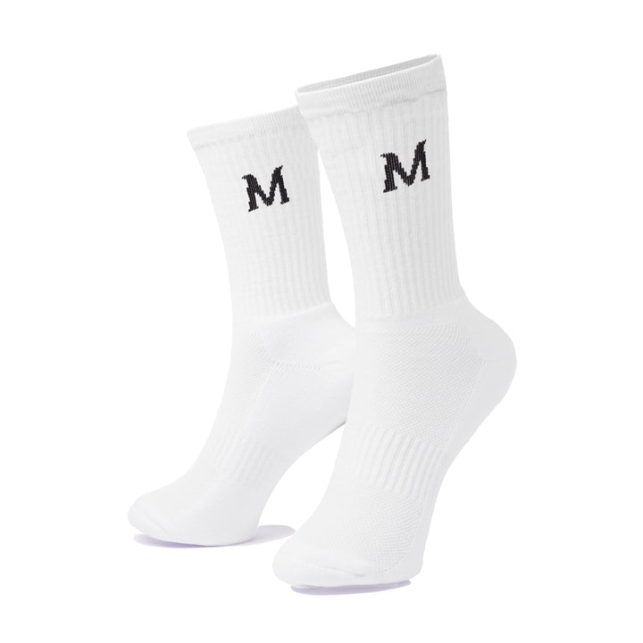 Monogram Logo Socks White