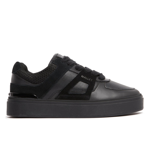 Fenchurch Men's Triple Black Trainers | LWG Leather | MALLET