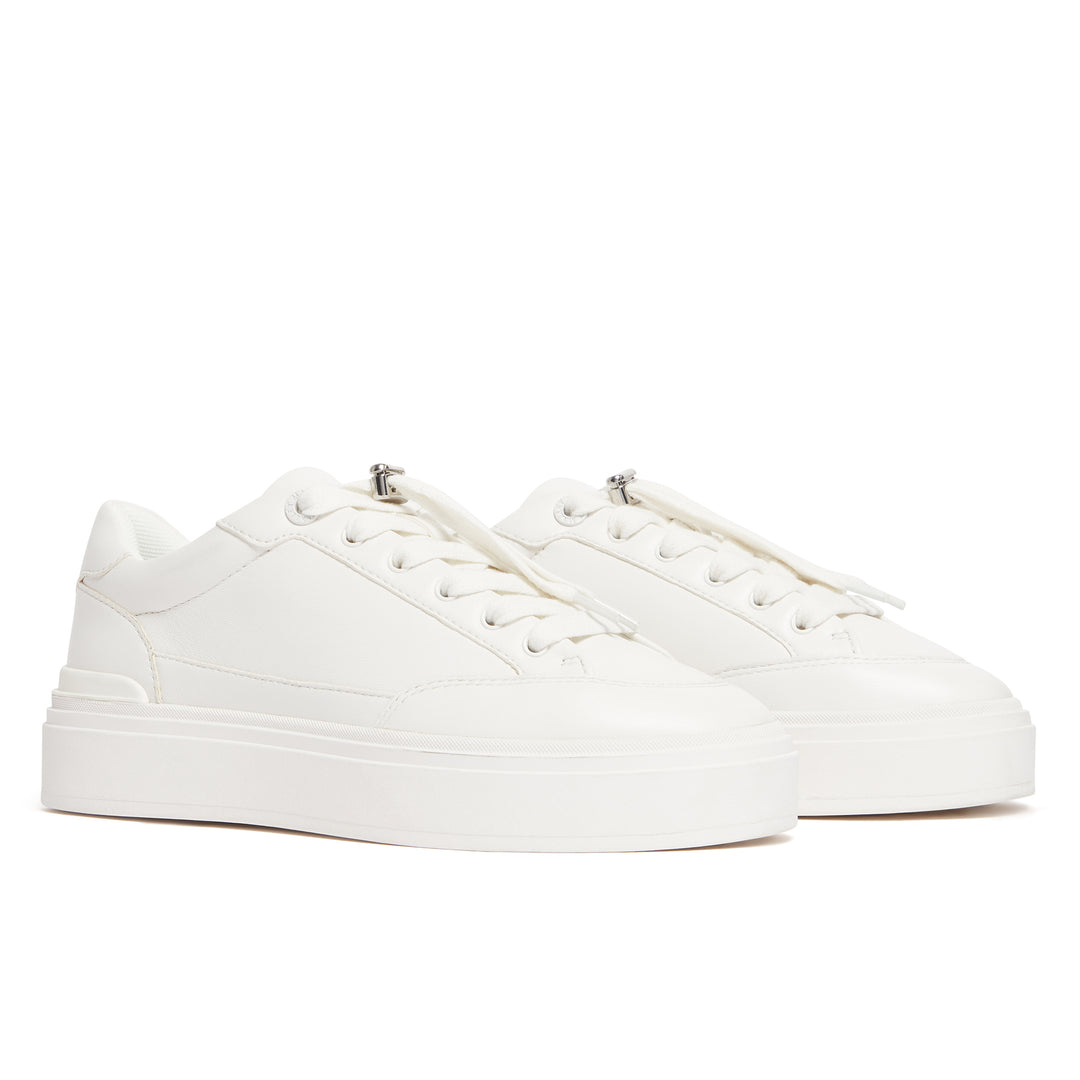 Lansbury White Leather Womens