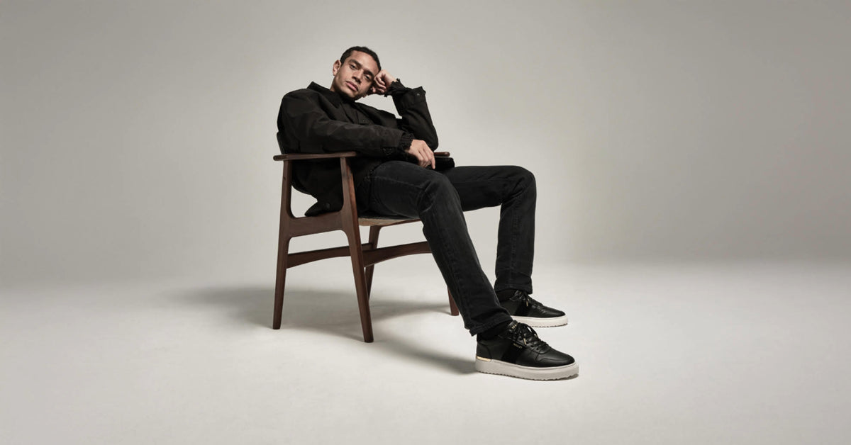 mens black designer trainers sale