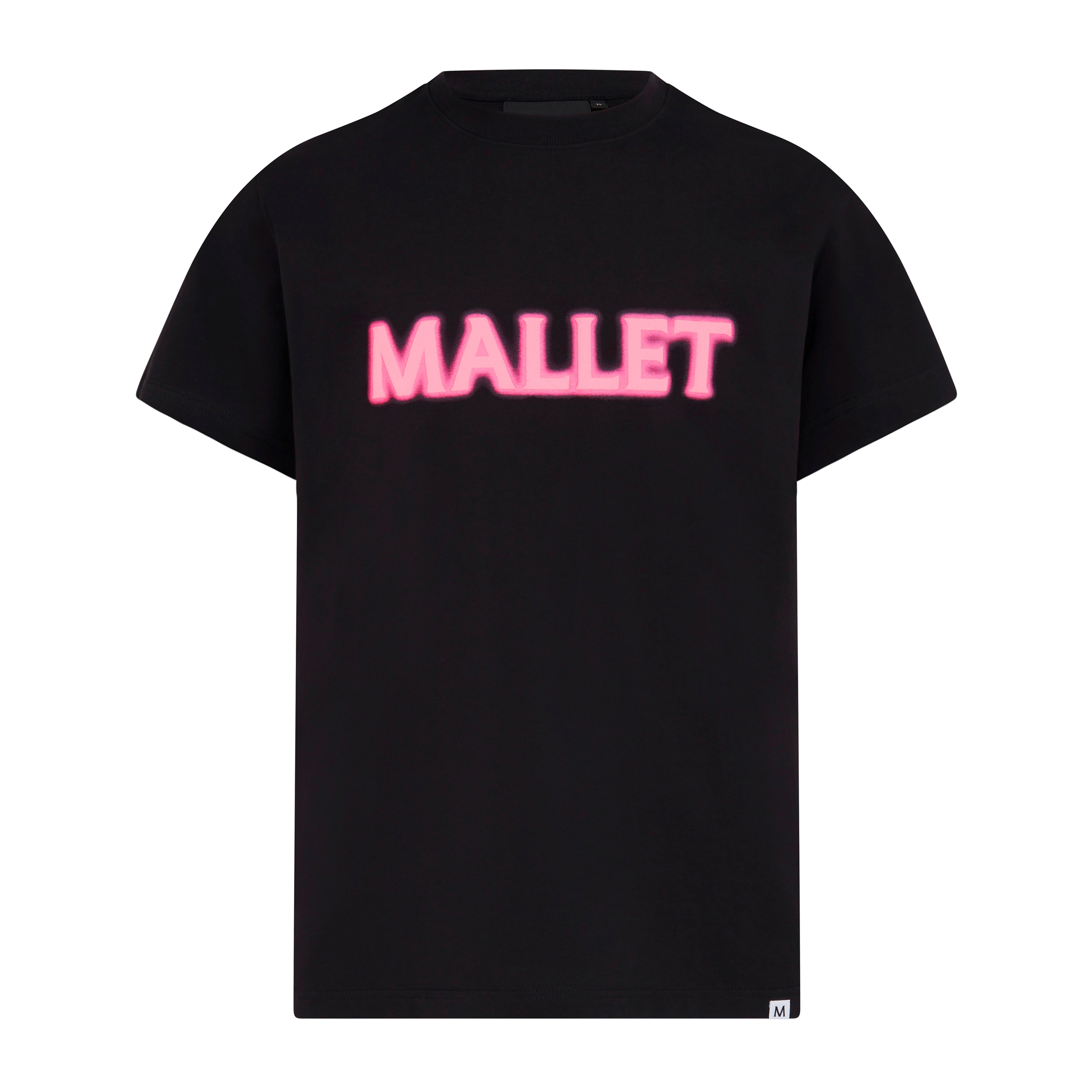 Spray Print Logo Tee Black Pink