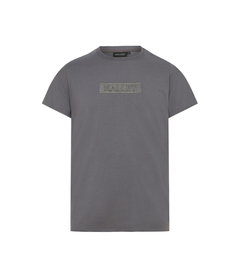 Box Logo Tee Charcoal Organic