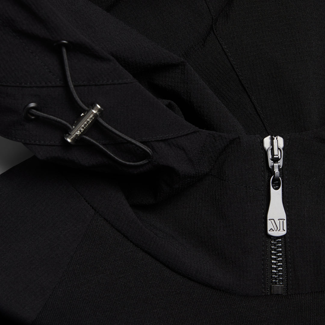 Utility Quarter Zip Hood Black