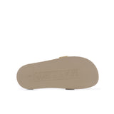 Mallet Logo Embossed Slide Latte Womens