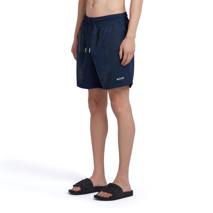 Water Reactive Print Swim Short Navy