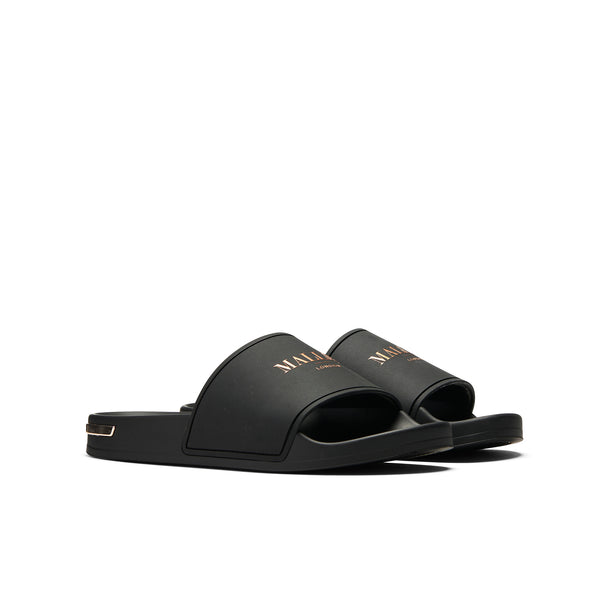 Mallet London Slide Black Rose Womens
