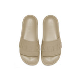 Mallet Logo Embossed Slide Latte Womens