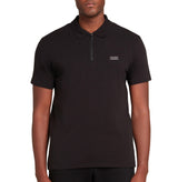 Zip Polo Tee Black Organic