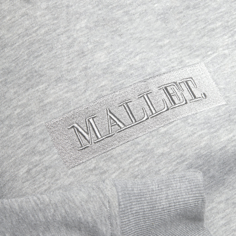 Jasper Box Logo Crew Marle Grey